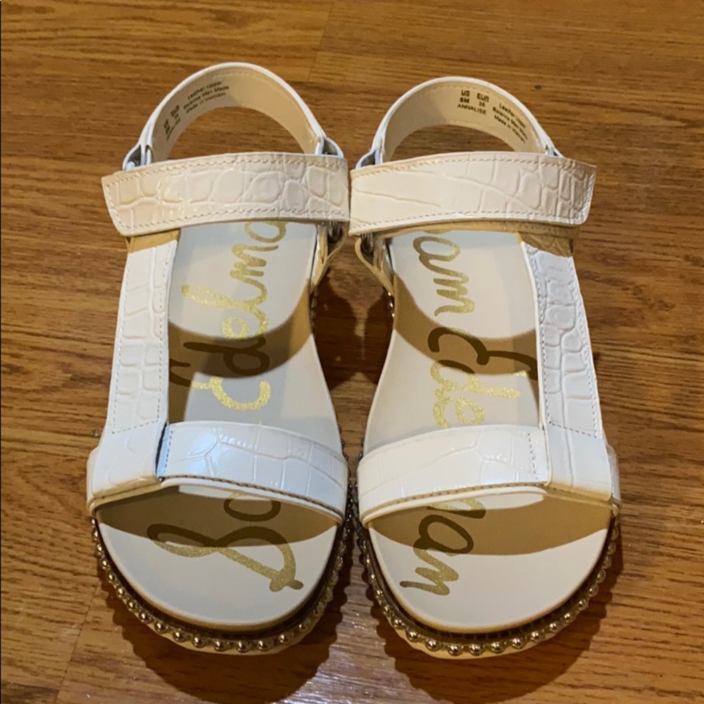 Sam Edelman sandals white croc leather (BRAND NEW)
